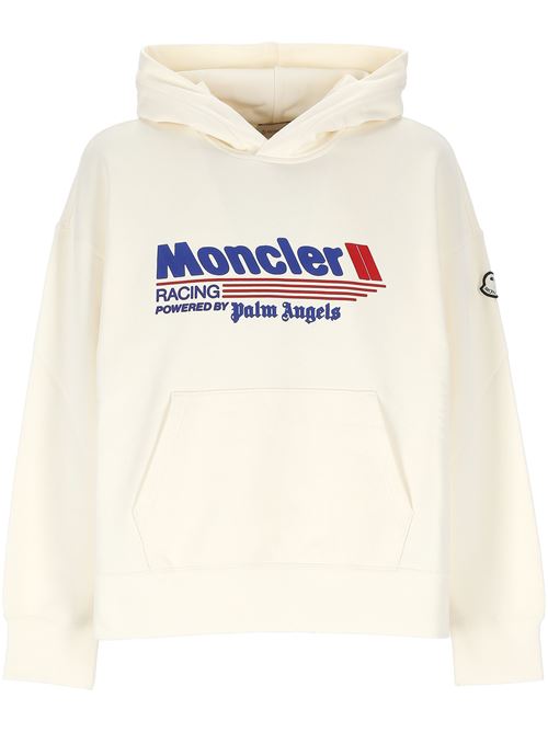 Felpa con cappuccio in cotone con logo Moncler x Palm Angels Racing Moncler Genius | 9L8G000-11899V4031